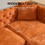 Canapé Chesterfield 62 "rembourré avec repose-pieds-1770553997