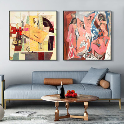 " Combo Painting 2 Pieces by Pablo Picasso Wall Art Series#12 " by Pablo Picasso 2 Piece Art Print