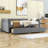 Twin Upholstered Daybed with Backrest and Drawers-365920224