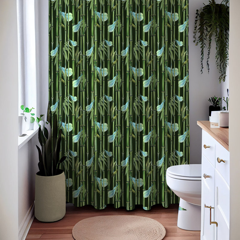 Rideau de douche Ellerslie, H 83 po x l 70 po, Vert