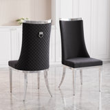 Velvet Upholstery High Back Dining Chair