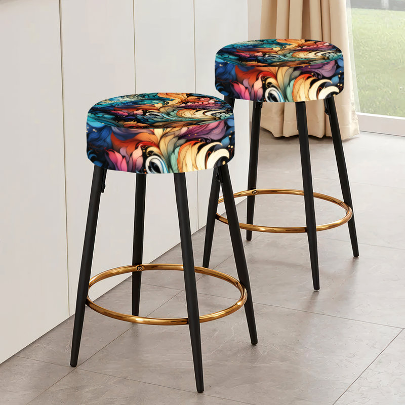 Ensemble de 2 tabourets de bar Contemporary Fusion Paisley