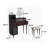 39.37"Simple black storage cabinet dressing table with mirror