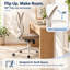 Chaises de bureau ergonomiques, avec accoudoirs relevables, soutien lombaire, dossiers inclinables et roulettes silencieuses (noir, kaki)-1755781257