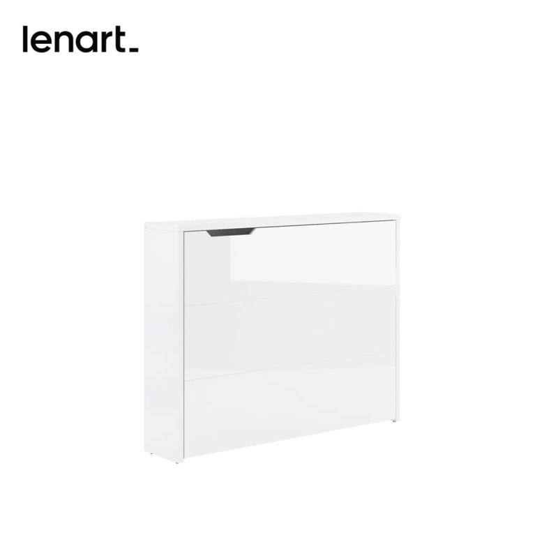 Efosa L-Shaped Executive Desk, White Matt, Right