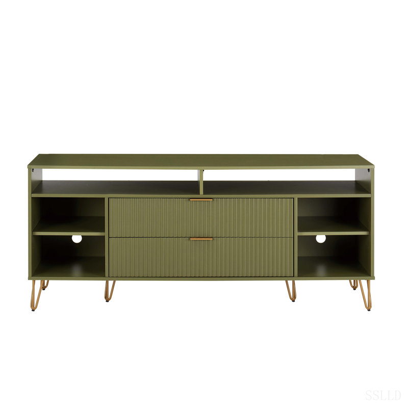 Meuble télé en vert olive