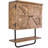 RusticSpace Barndoor Bathroom Wall Cabinet with Adjustable Shelf and Towel Bar - Space Saver Storage Solution for Kitchen and Medicine Essentials, Brown