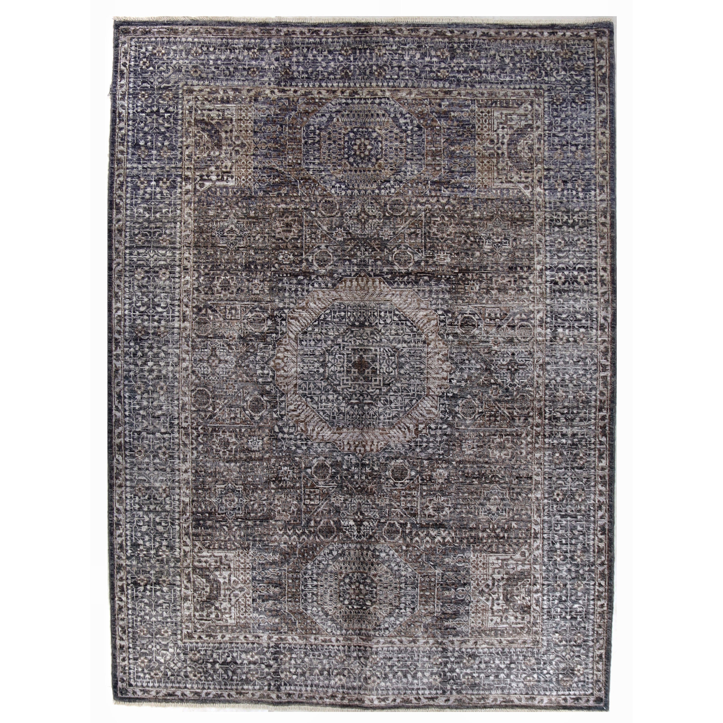 Bokara Rug Co., Inc. High-Quality Hand-Knotted Brown And Grey Area Rug ...
