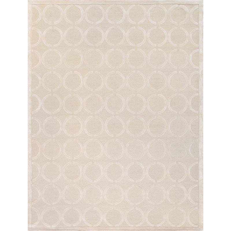 Geometric Area Rug in Ivory