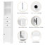 Armoire blanche avec 3 tiroirs et tablette réglable, matériau pour la chambre à coucher, la salle de bain, le salon et l'armoire à tablettes, rangement de cuisine