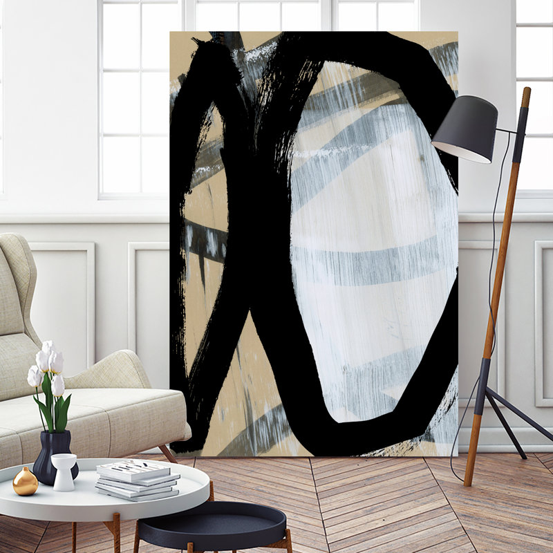"Bold Black On White No1" par Cartissi, H 72 po x l 48 po