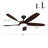 54" Ceiling Fan with Dimmable LED Light, Remote and App Control