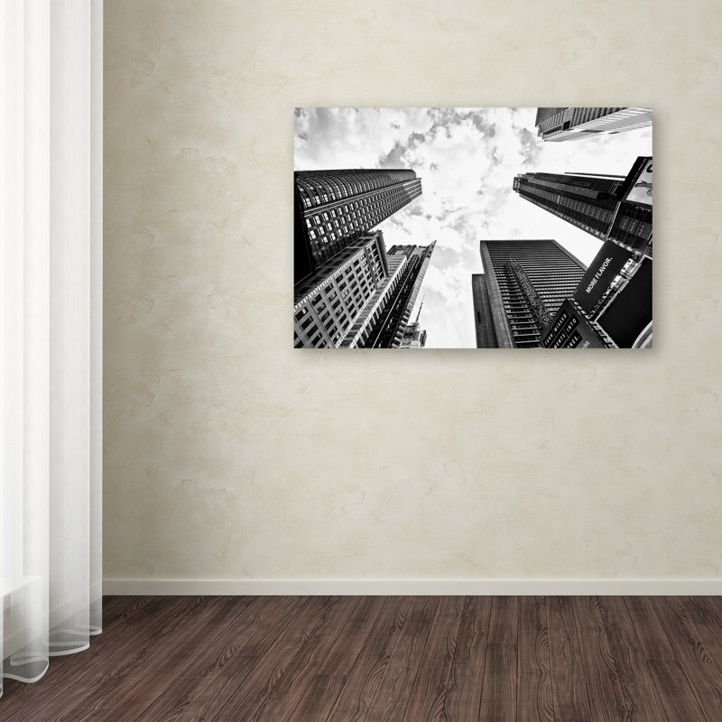 Times square skyscrapers, reproduction de photo sur toile tendue, H 16 po x l 24 po x P 2 po