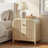 Aariz Fluted Nightstand With 2 Drawers 24" Tall Modern Wood End Table For Bedroom Living Room-124794126