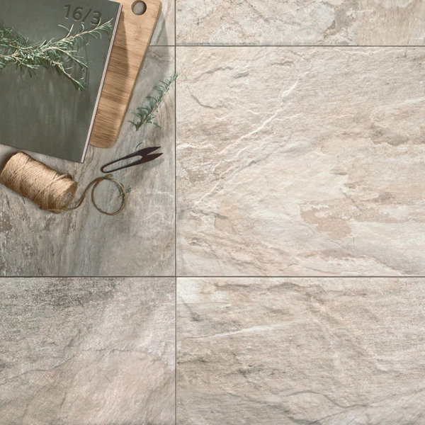 Wells Stone Slate 12" x 24" Matte Porcelain Floor and Wall Tile
