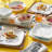 Dinner Plates Set, Triple Layer Glass And Chip Resistant, Lightweight Square 10-1/2-Inch Plates, (Simple Lines/ 6-Piece)