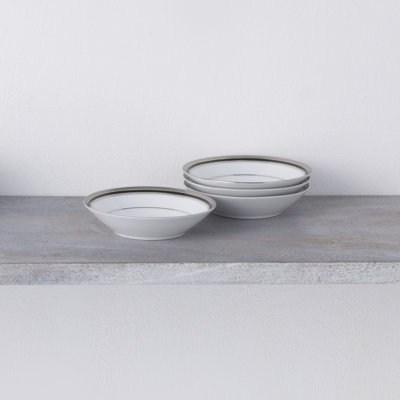 Noritake Austin Platinum Set of 4 Fruit Bowls, 5-1/2", 4 oz.