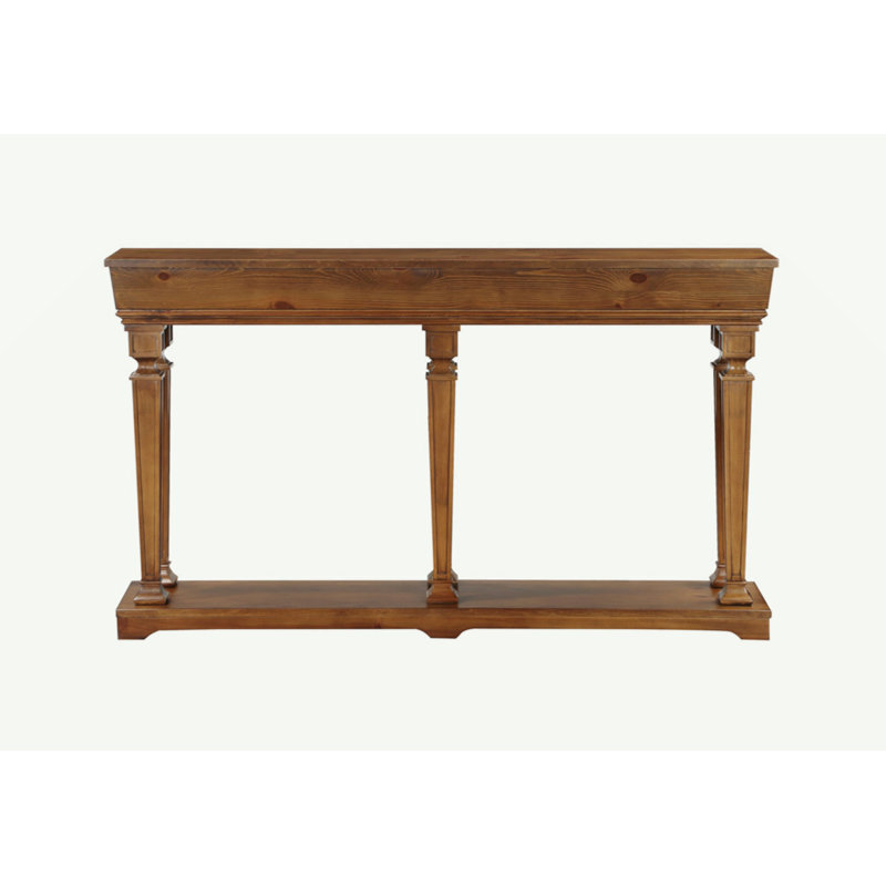 Garrison Oak Finish Console Table, 35" H x 60" L x 12" W