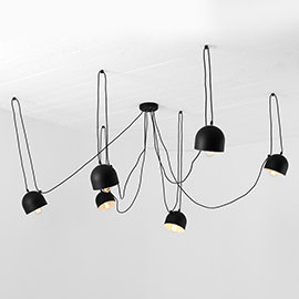 Allan 6 - Light Cluster Pendant, Black