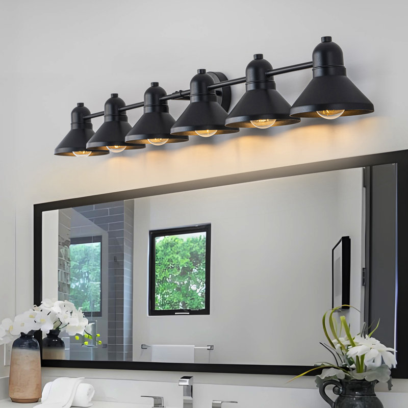 Éclairage pour meuble-lavabo thermolaqué, Six lumières
