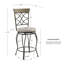 Tabouret de comptoir pivotant Jaimelyn