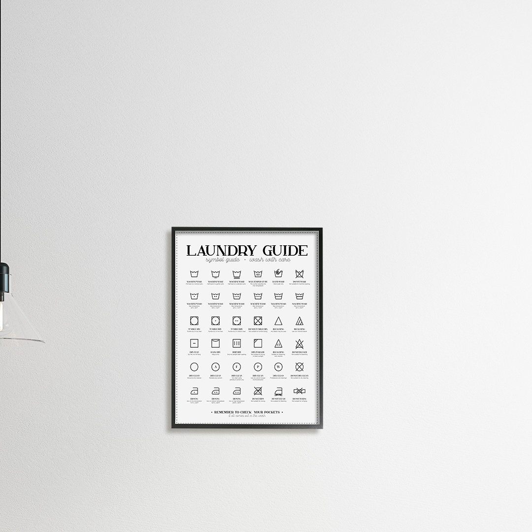 " Laundry Room Minimal Symbols Guide Check Pockets " Stupell Industries