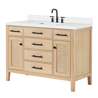 ARIEL Camila 61 Single Sink Bathroom Vanity with Pure White Quartz Top