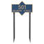 Piedmont Rectangle Two Line Standard Address Sign Plaque with Lawn Stakes-1371450963