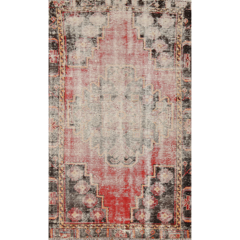 Tapis traditionnel antique géométrique 3 x 6