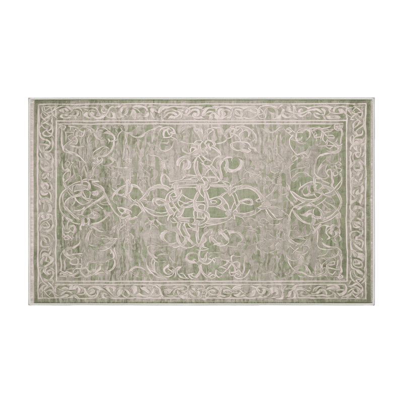 Tapis beige lavable à la machine, Rectangle 8 pi x 12 pi