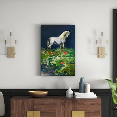 Unicorn Garden - Wrapped Canvas Print