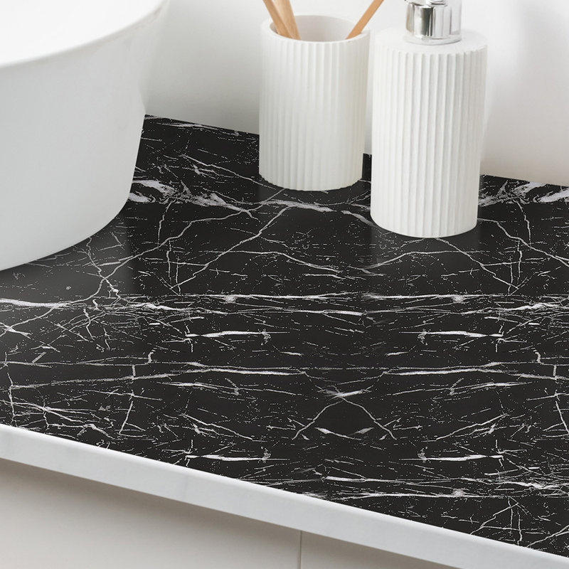 3m x 61cm Peel and Stick Tile, Black