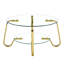 Table en verre Classic Classic Design à double couche avec structure en métal doré, 31,5 x 17,7 pouces, fonction polyvalente et rétro pour économiser de l'espace