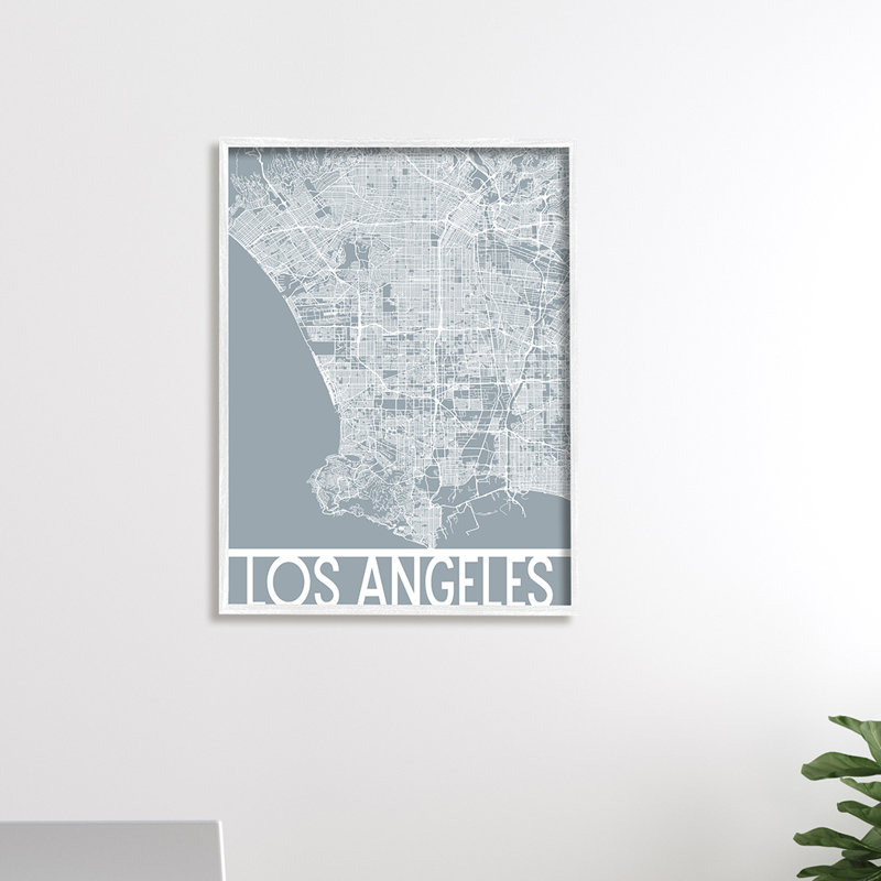 Los Angeles Street Outline West Coast Transport Grid par Daphne Polselli, H 14 po x l 11 po
