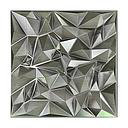 3D PVC Wall Panel – Faceted Diamond Design | Silver | 500 x 500 mm | Waterproof & Lightweight