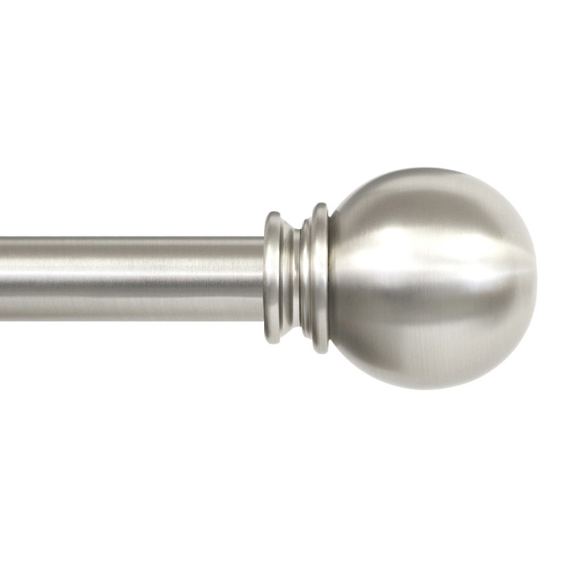 Tringle à rideaux simple 1 po Mesa, Nickel brossé plaqué