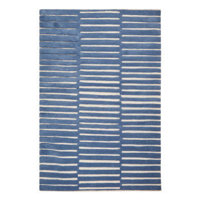 Photo Striped Hand Woven Area Rug