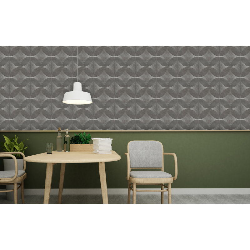 Geometric Wallpaper Double Roll, Slate