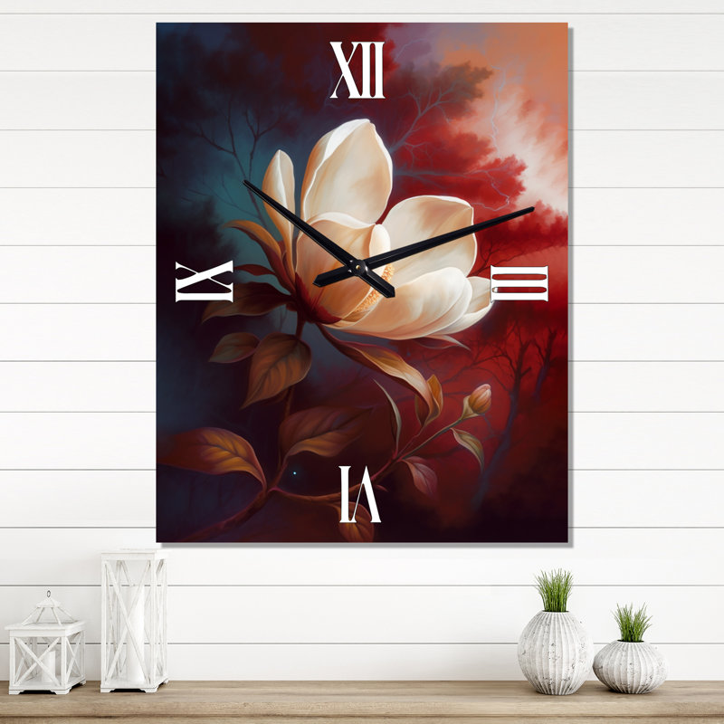 Horloge murale Magnolia Dreams II - Magnolias, H 32 po x l 16 po x P 1 po