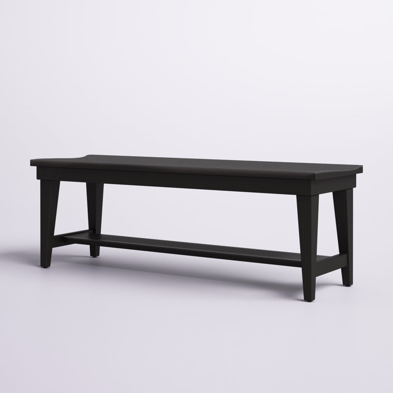 Hendry Wood Dining Bench, Black