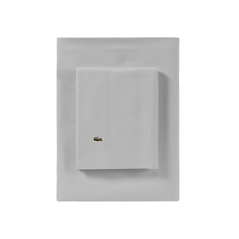 Ensemble de draps en coton percale Lacost, Rose glacée, Ensemble de draps pour lit simple avec 1 taie d'or