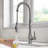 KRAUS Britt 2-In-1 Commercial Style Pull-Down Single Handle Water Filter Kitchen Faucet In Spot-Free With Purita 2-Stage Under-Sink Filtration System-103150504