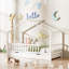 Lit de jour double en bois avec lit gigogne, tablettes de rangement et bureau d'étude intégré pour enfants et adolescents Space-Smart.