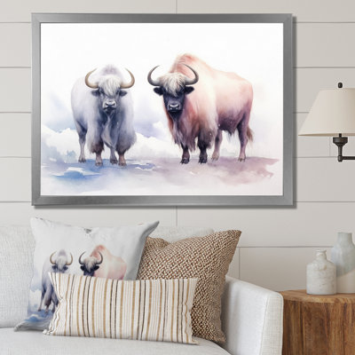 Yak domestique I - animaux, art mural sur toile