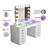 Makeup Vanity Set with LED Lighted Mirror HD Glass Top Built-in LED Light RGB Strips Large 13 Drawers