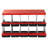 10-Compartment Chicken Nest Box Mental Box with Inclined Nesting Boxes