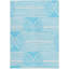 Tapis extérieur lavable antidérapant abstrait bleu sarcelle 5 pi x 8 pi