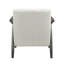 Chaise d'appoint en bois massif avec revêtement en tissu de velours de couleur perle et cadre gris foncé pour un salon décontracté, assise, cadre, gris, meubles-2067734285