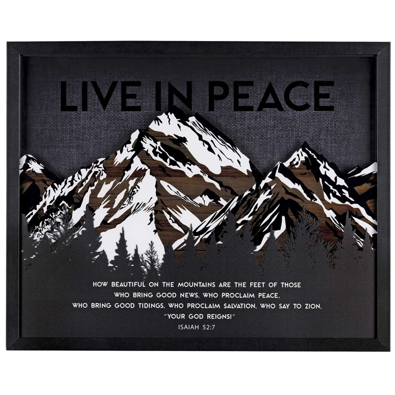 Art mural encadré Live In Peace Isa. 52: 7