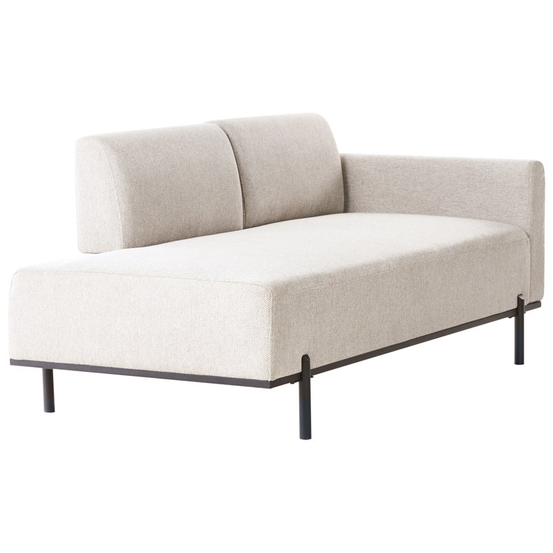 Upholstered Chaise Lounge, Beige